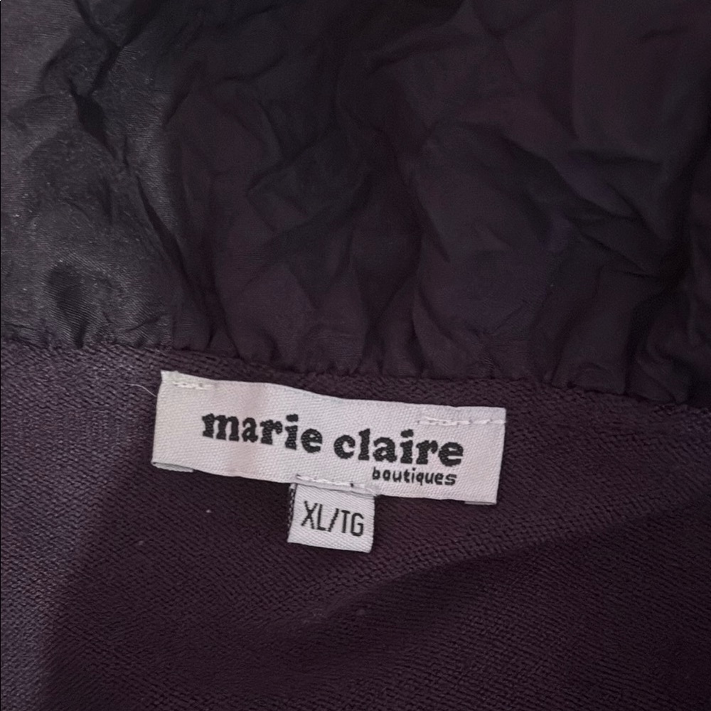 Dark Purple Jacket with Ruched Sleeves - Picture 3 of 4